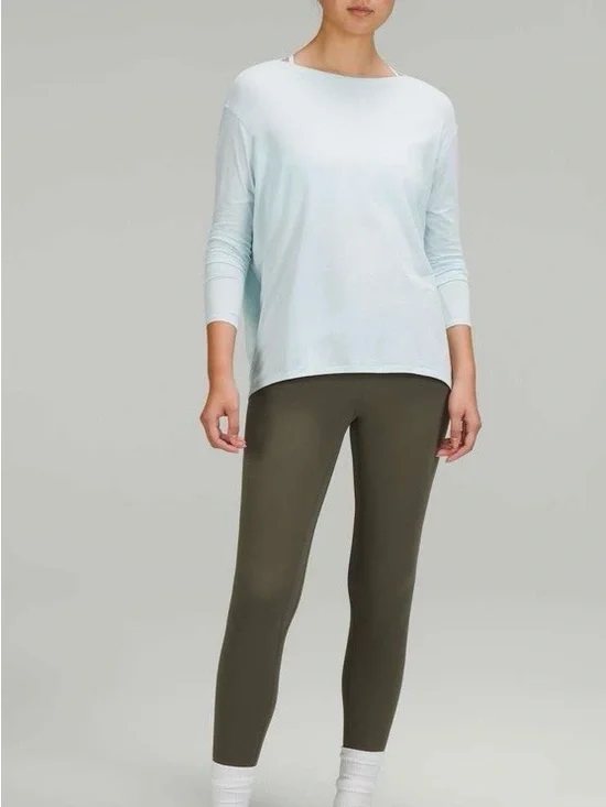 Back In Action Organic Cotton Long-Sleeve Shirt powder blue - Picture 1 of 7